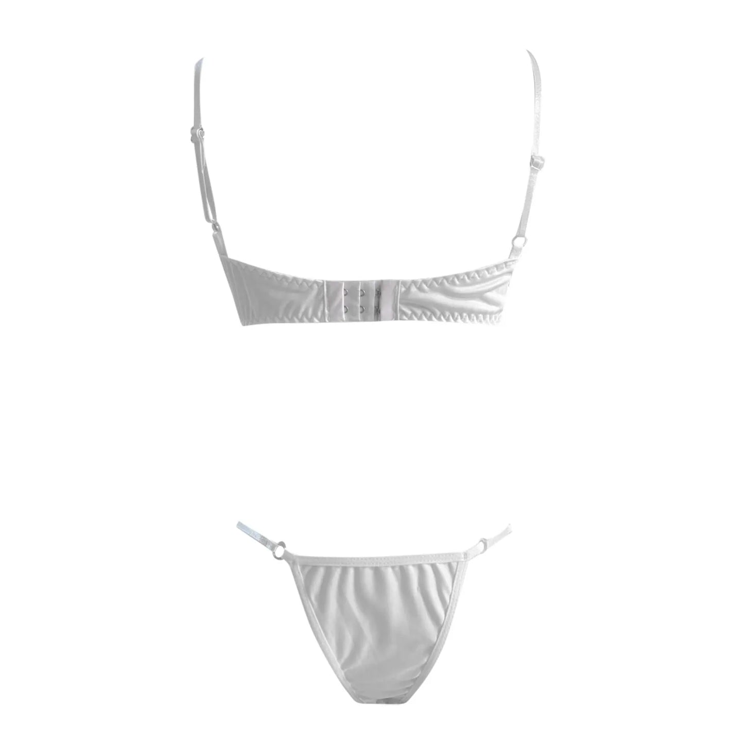 Plus Size Underwire Lingerie Set Women's 2pcs Underwear Lace Lingerie Sexy Snap Crotch Lingerie Bra And Thong Set For Women - Empire P.E