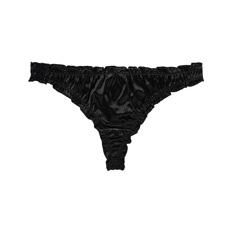 1Pcs/7Pcs Hot Sale Ladies Frill Trim Satin Ice Silk Seamless No Show Underwear - Empire P.E
