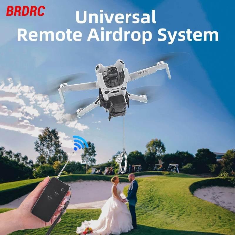 BRDRC Airdrop System for DJI Mini 4K/Mini 4 Pro/Air 3/Mini 3 Pro/Mavic 3/Mavic Pro Drone Thrower Fishing Life Rescue Send Gift - Empire P.E