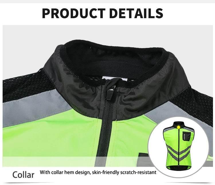 WOSAWE Cycling Vests Reflective Safety Vest Bicycle Sportswear Outdoor Running Breathable Jersey For Men Women Bike Wind Coat - Empire P.E