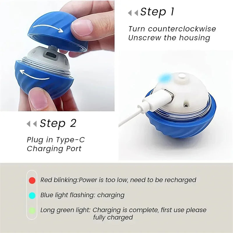 Smart Dog Toy Ball Electronic Interactive Pet Toy Moving Ball USB - Empire P.E