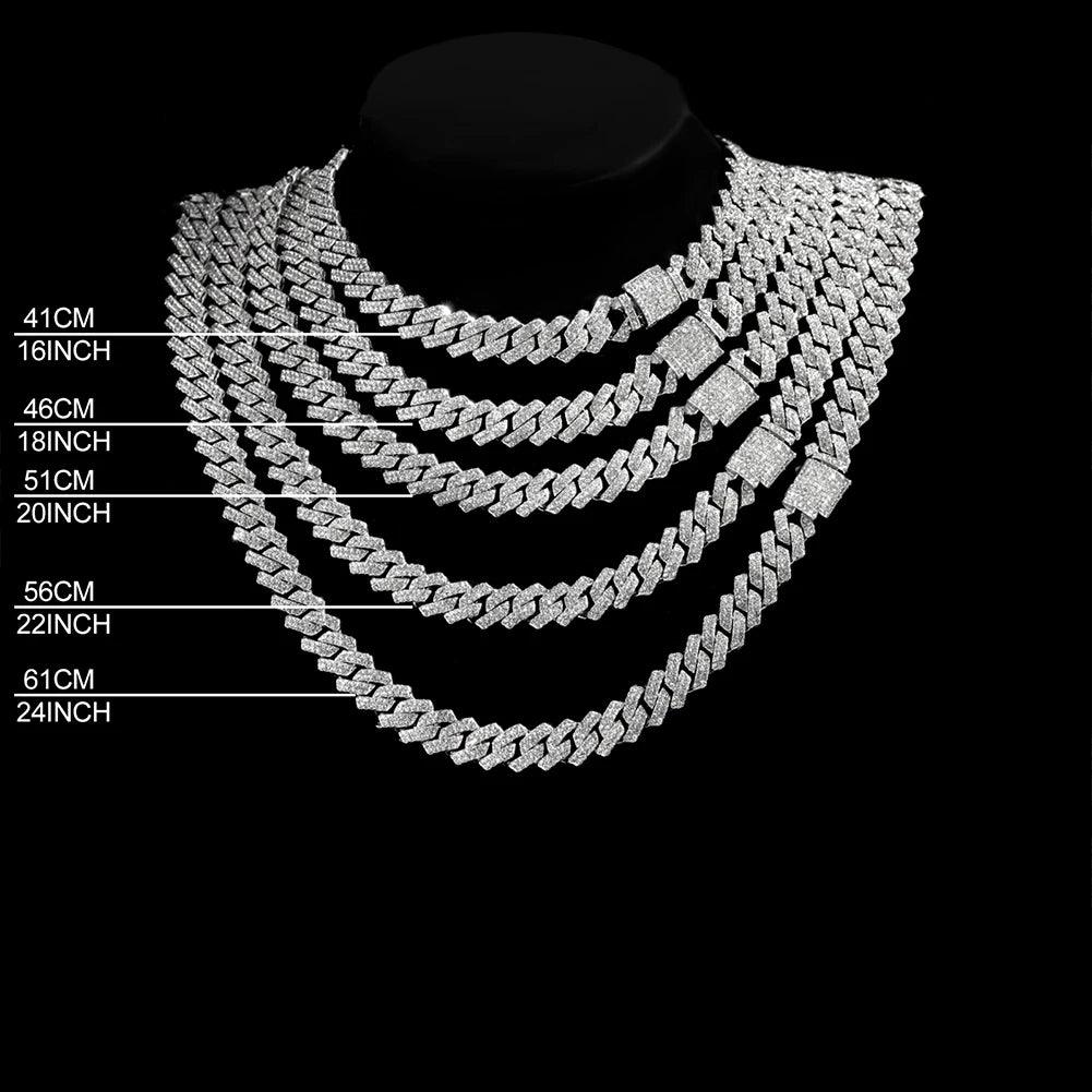 Necklace+Watch+Bracelet Hip Hop 14MM Cuban Link Chain - Empire P.E