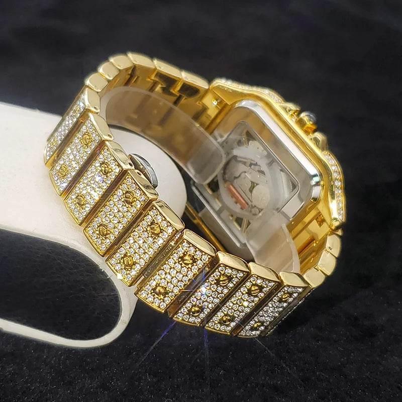 Square Full Diamond Watches For Men - Empire P.E