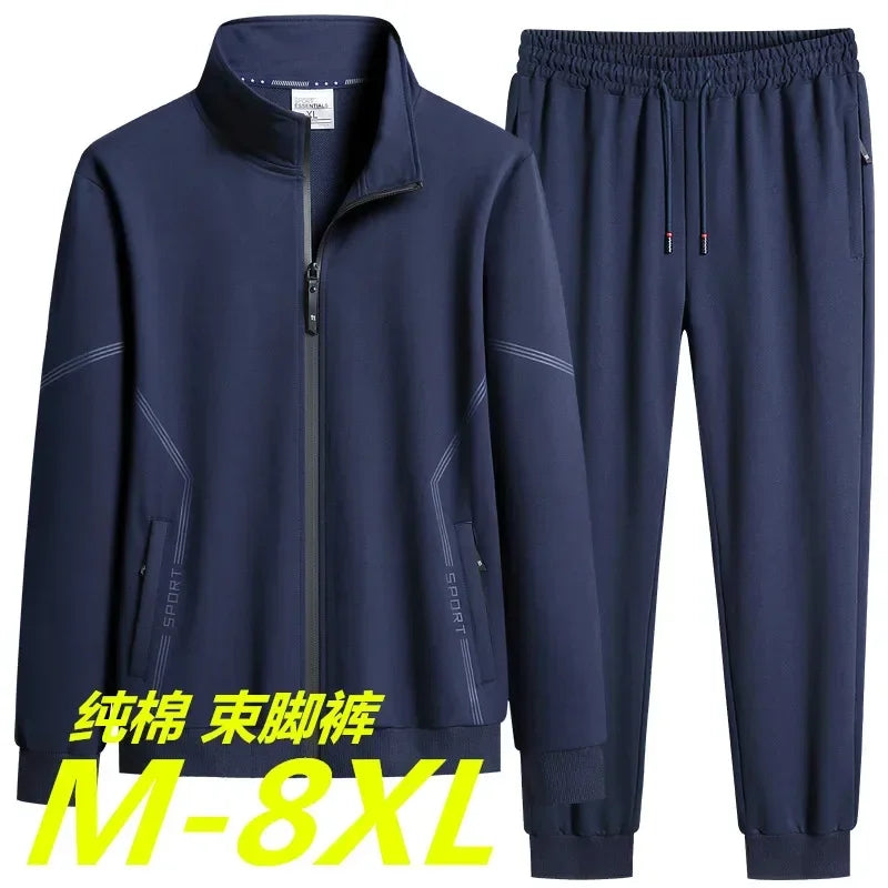 Men's Casual Solid Color Tracksuit Set