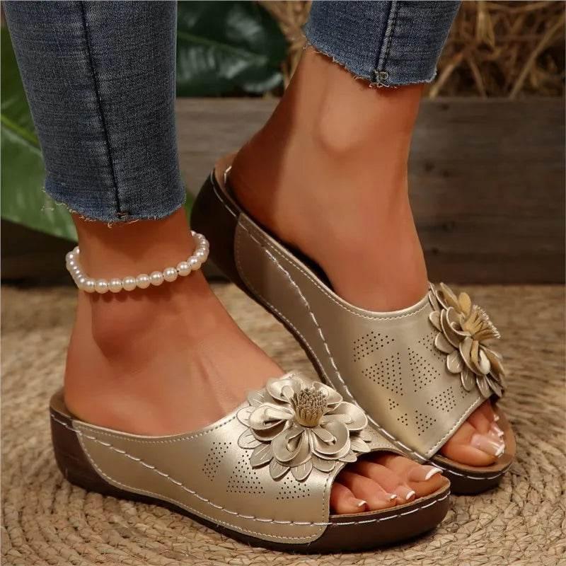 Summer Sandals Women Shoes Non-Slip Walking Shoes Slip On Shoes Woman Wedge Women's Sandals Party Slippers Woman Female Footwear - Empire P.E