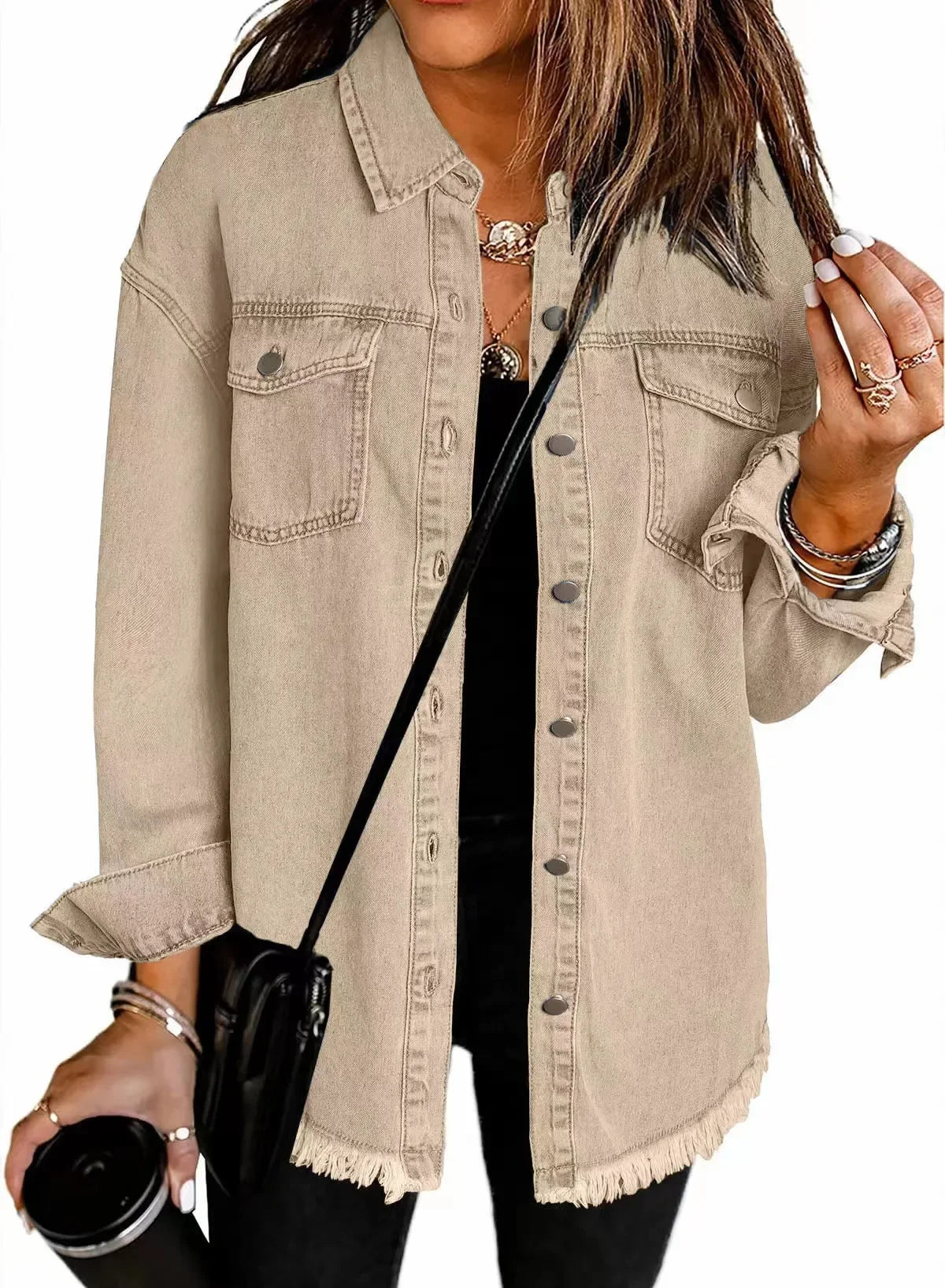 Women Denim Coat Shirt