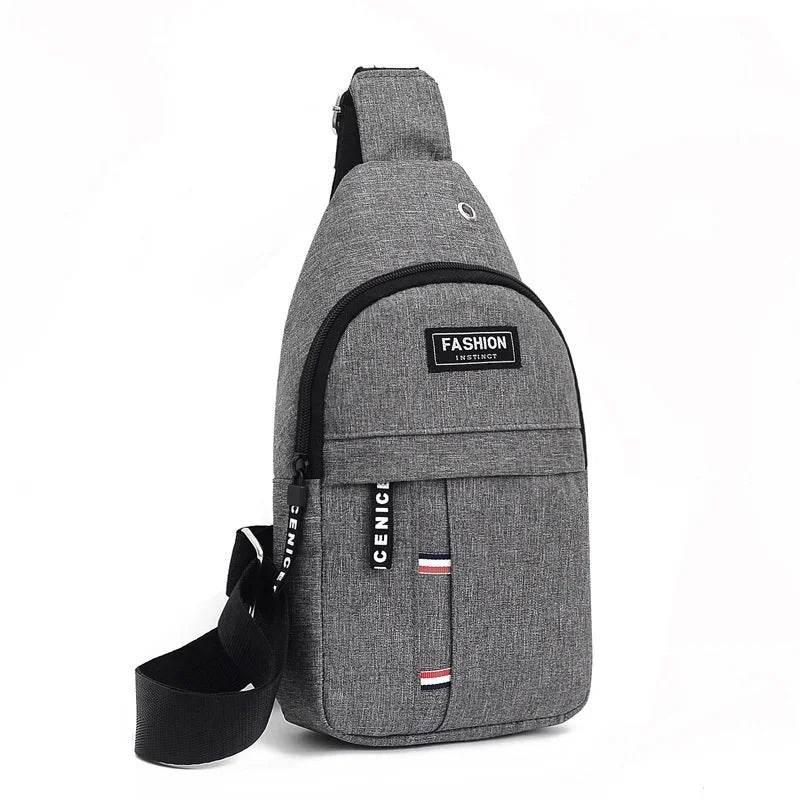 Durable & Spacious Men's Sling Backpack - Multifunctional Travel & Sport Bag with Phone Charging Port & Earphone Hole - Empire P.E