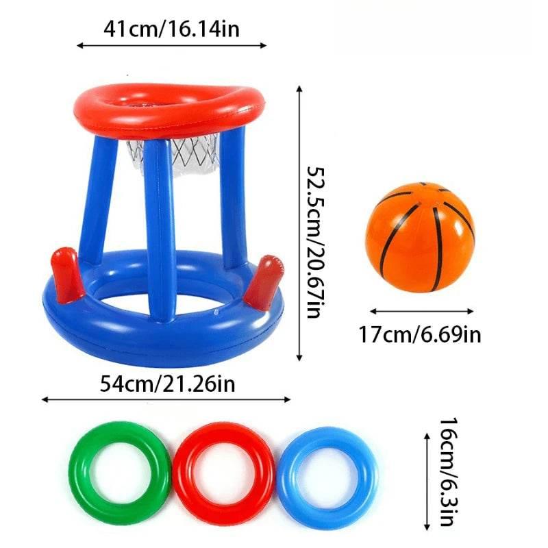 Inflatable Pool Basketball Set,Floating Swimming Ring & Beach Ball Games Summer Party Fun Favors Water Battle for Kids & Adults - Empire P.E