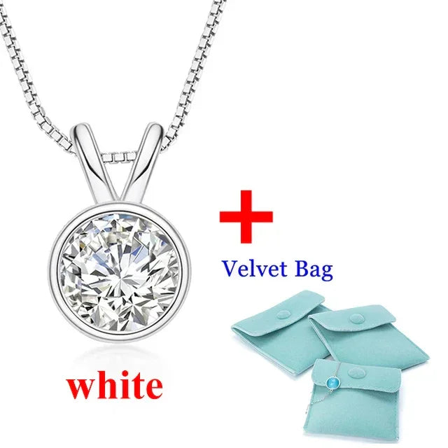 1-2ct D color Moissanite Diamond 18K Gold Plated Classic Necklaces - Empire P.E