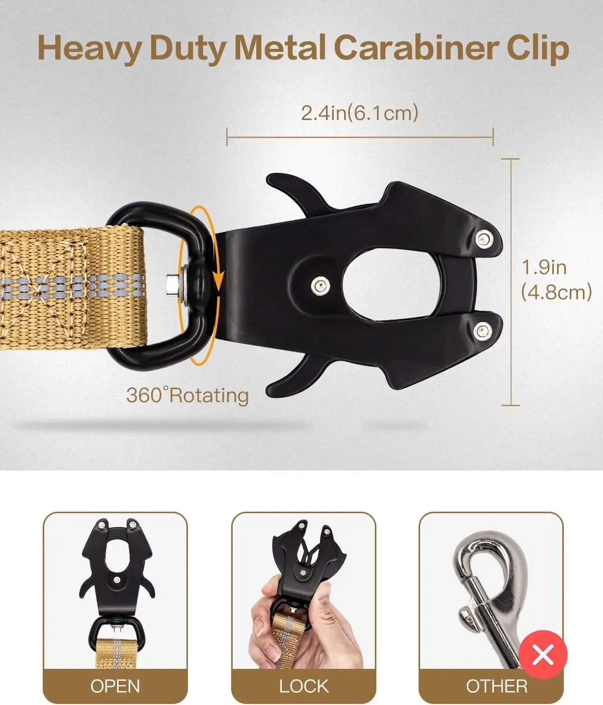 Reflective Shock Absorbing Pet Leashes - Empire P.E
