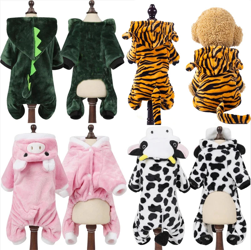 Pet Dog Soft Warm Fleece Jumpsuits