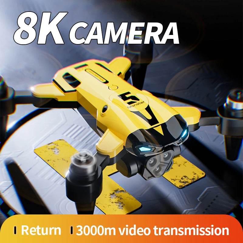 2024 New M5 Drone 8K Professional Triple Camera Brushless Motor Optical Flow Positioning Foldable Quadcopter RC Dron Toys Gifts - Empire P.E