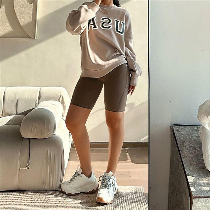 Women Yoga Sports Shorts High Waist Fitness Shorts Casual Streetwear Short Trousers Female Tight Shorts For Ladies Workout Pants - Empire P.E