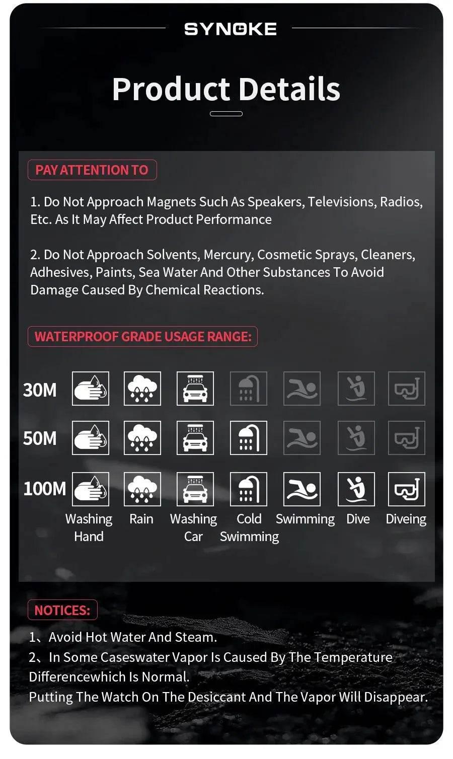 SYNOKE Digital Watches Men Sports Luminous Multifunction Waterproof Women Wristwatch Outdoor and Running Student Seven Lights - Empire P.E