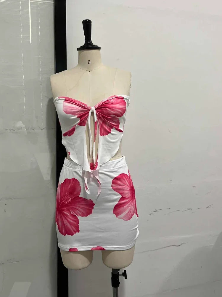 Sexy Slim Fit Short Skirt 2-piece Set