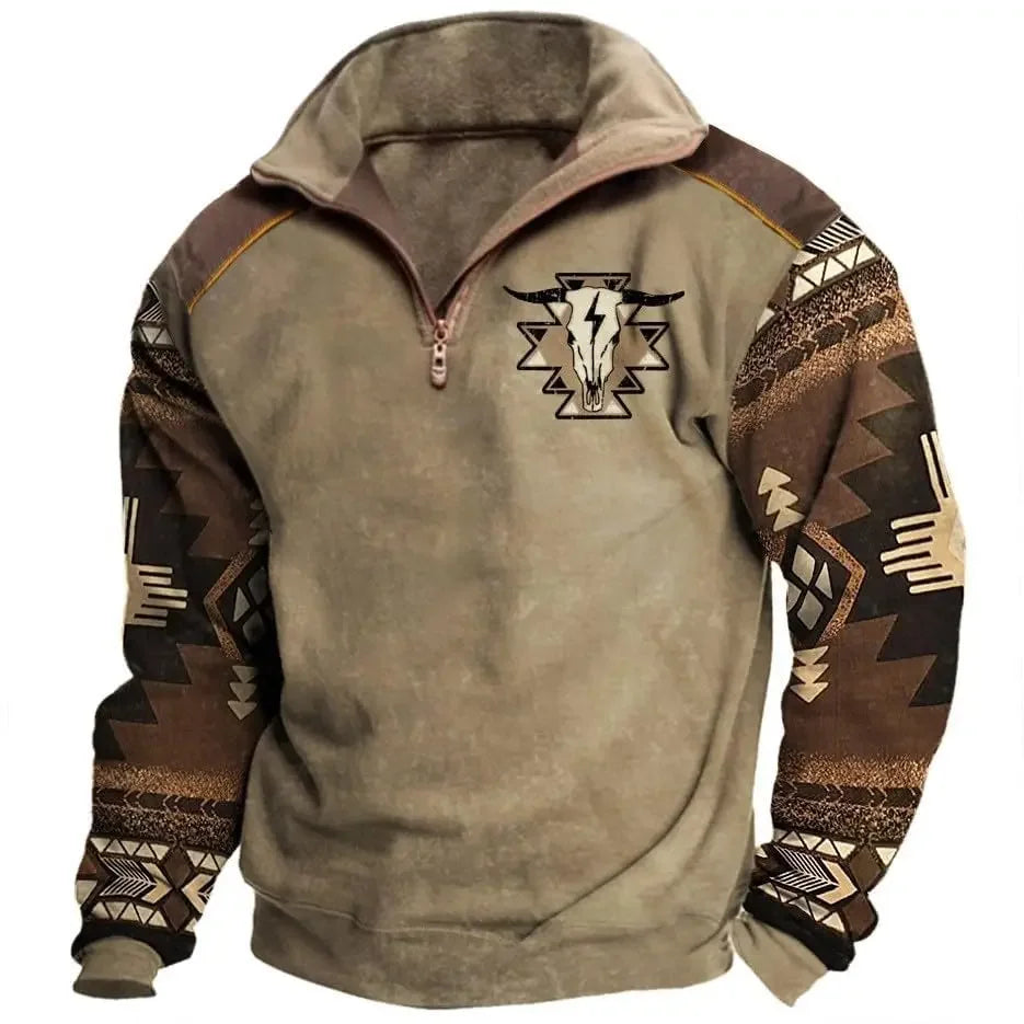 Men's Vintage Graphic Western Hoodies - Empire P.E