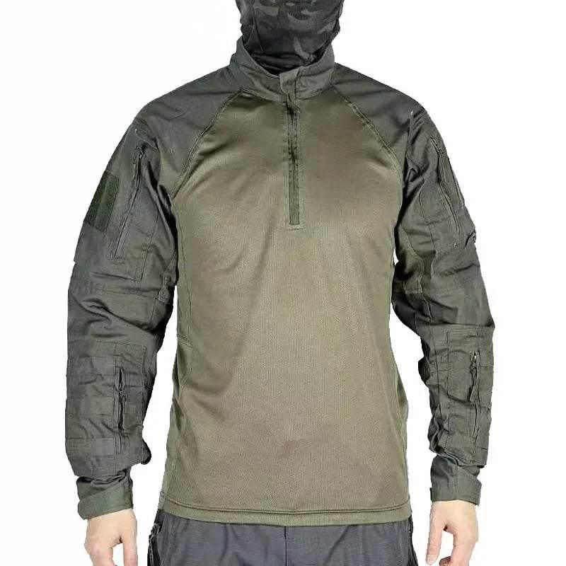 Tactical Shirts Combat Shirt Men Clothing Long Sleeve T-Shirts Breathable Airsoft T-shirt Camo Quick-dry Paintball T-Shirt Tops - Empire P.E
