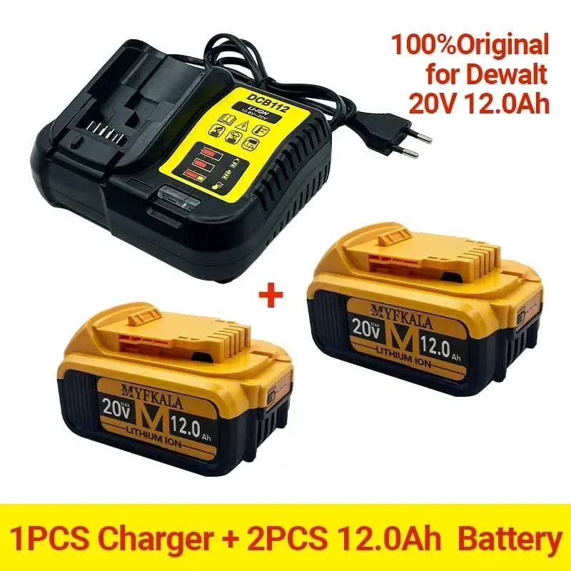 New 100% Original 12000mAh 20V for Dewalt Power Tool Battery DCB206 20V 18.0Ah Battery DCB206 20V Battery DCB205 DCB200 - Empire P.E