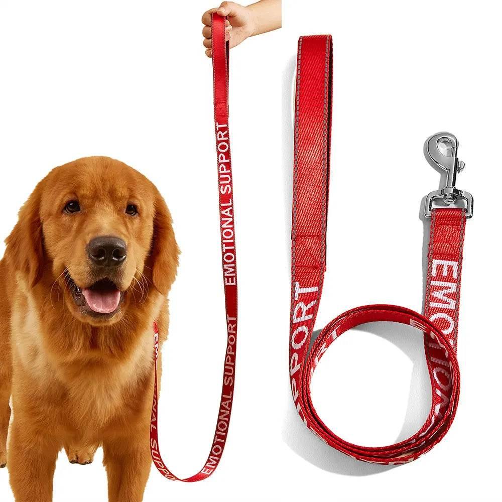 Small Pet Dogs and Cat Leashes Solid color Service Dog & Emotional Support Jacquard Leash Reflection Strong Pet Walking Training - Empire P.E