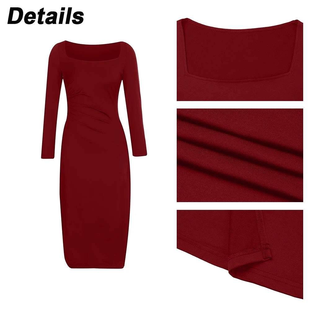 Black Elegant Women Dress 2025 Spring Bodycon Korean Fashion Party Slim Fit Formal Occas Dress Vestidos Sexy Femal Clothing M XL - Empire P.E