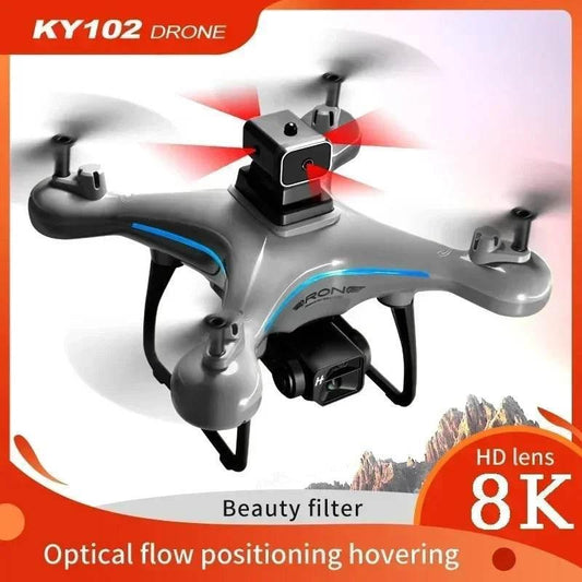 2025 KY102 Drone 8K Professional Dual Camera Brushless Quadcopter Obstacle Avoidance Optical Flow Aerial Drone RC 10000M - Empire P.E