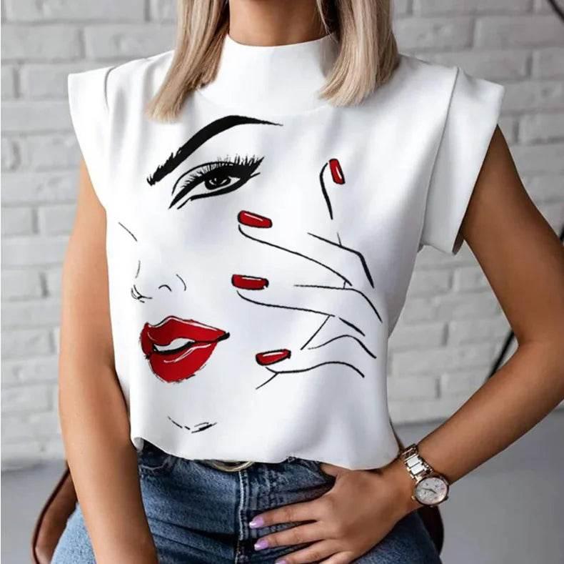 Stylish Women's Sleeveless Summer Tee Top - Empire P.E
