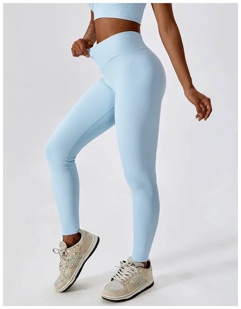2PCS Seamless Yoga Set Gym Clothes Sportswear Yoga Suits For Women Fitness Rib Tracksuits Sports Bra Gym Leggings Sports Suits - Empire P.E