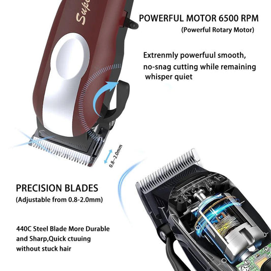 Professional Hair Clipper Powerful Lithium Battery USB Chargeable - Empire P.E