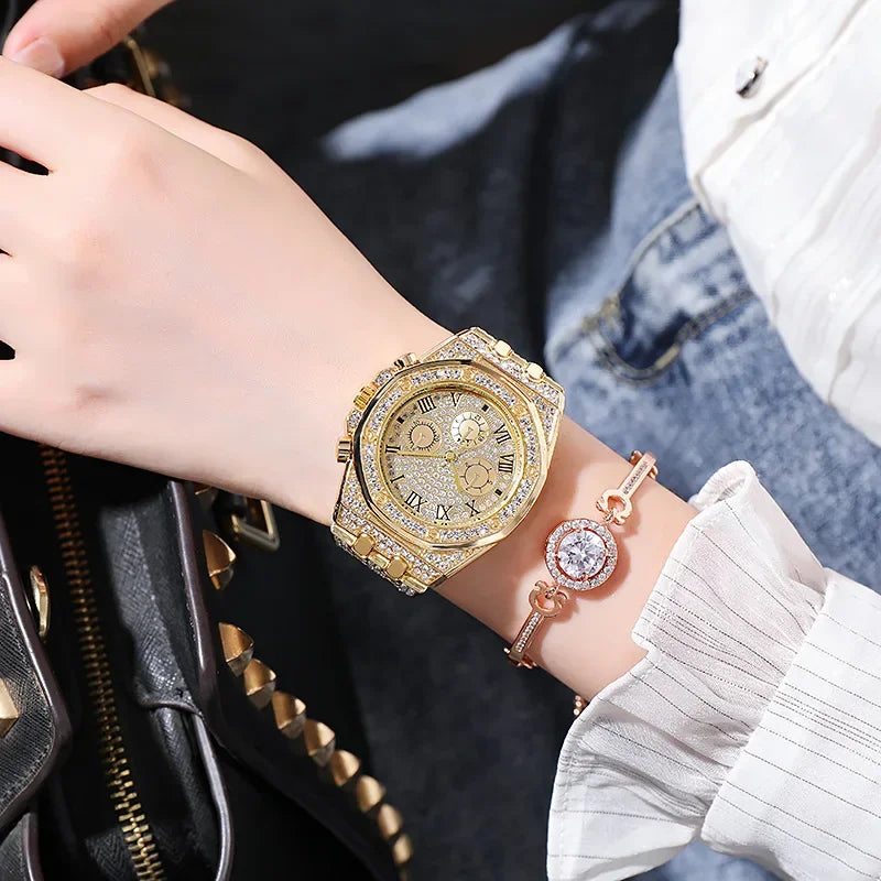 Women's Rhinestone Quartz Watch - Empire P.E