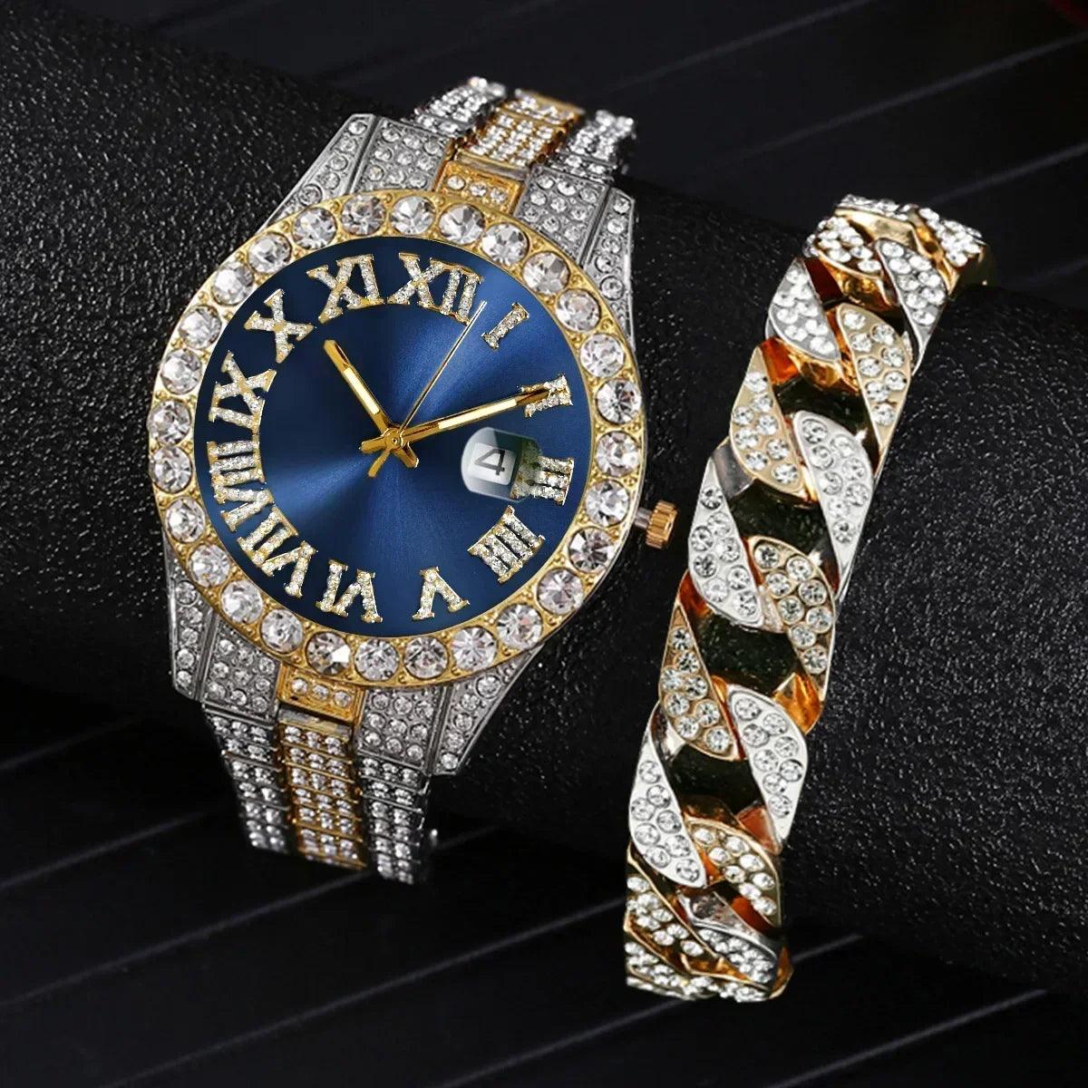1/2Pc Watch Bracelet Set Hip Hop - Empire P.E