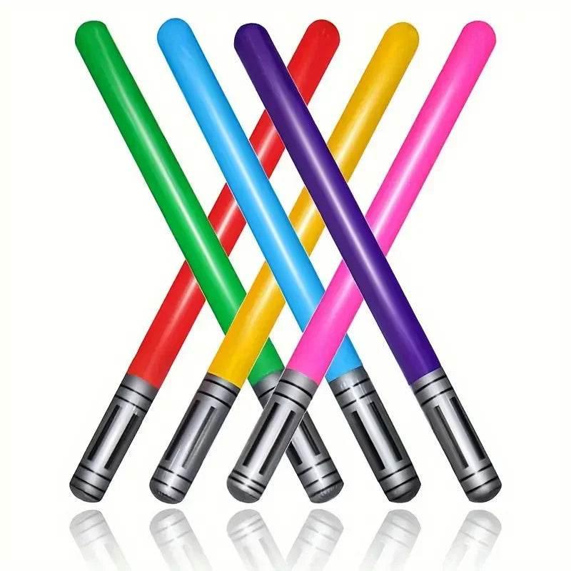 12colorful inflatable sword sets. Party role-playing props. Inflatable swords. Novel toys. Inflatable sticks - Empire P.E