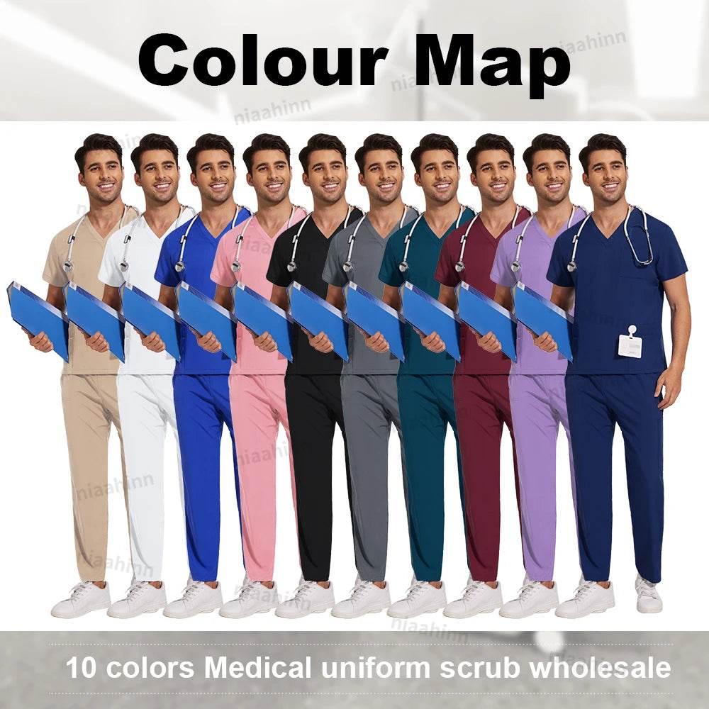 Uniforms Scrub Top Pants Sets Unisex - Empire P.E