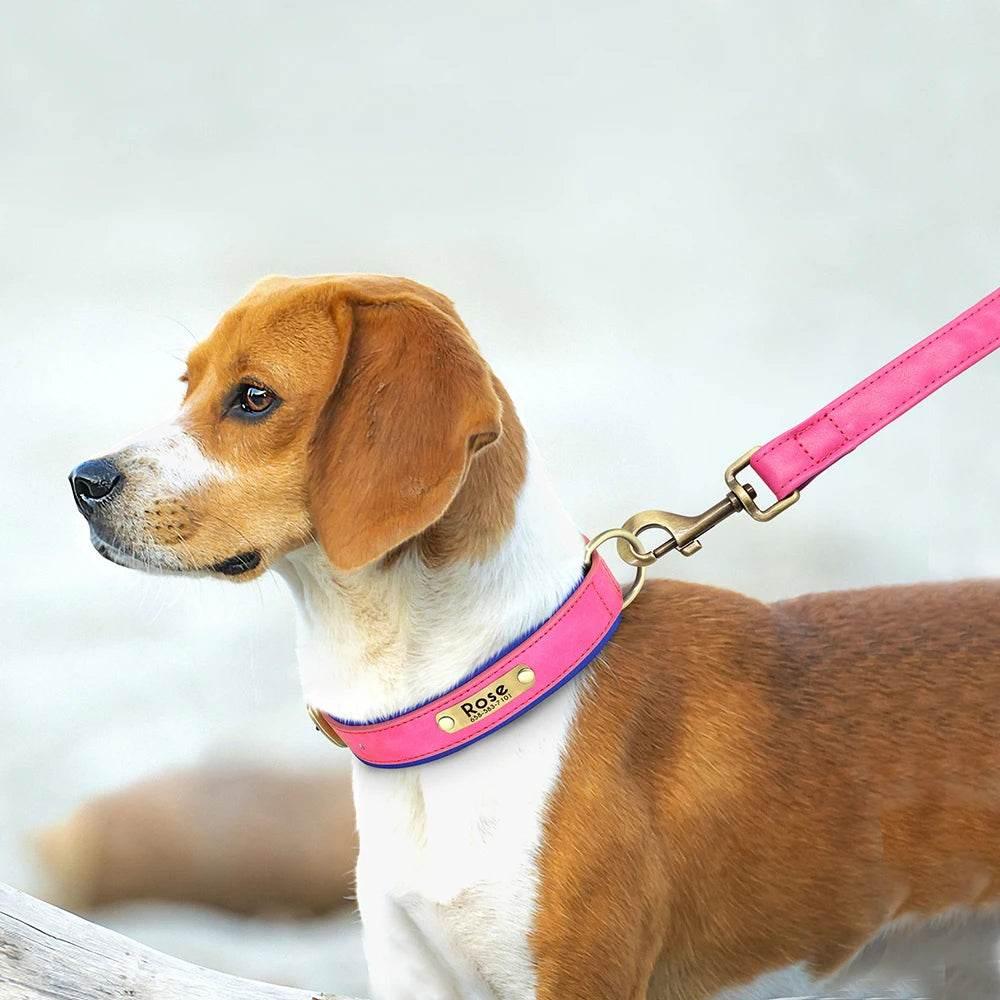 5ft Leather Dog Leash Durable Pet Walking Training Lead Leash Rope for Small Medium Large Dogs Pitbull Pug erman Shepherd - Empire P.E