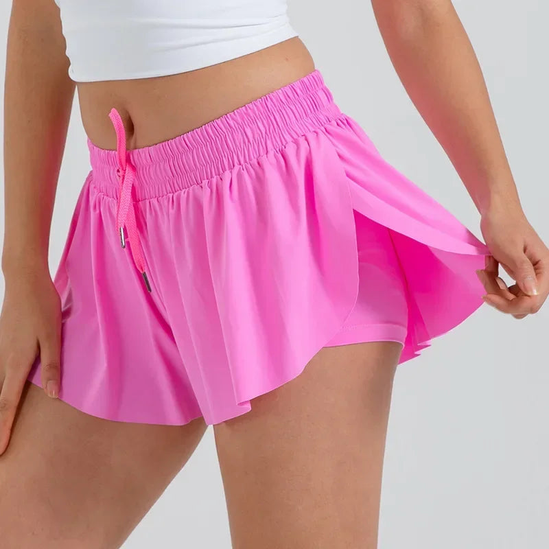 2in1 Jogger Flowy Athletic Shorts for Women - Empire P.E
