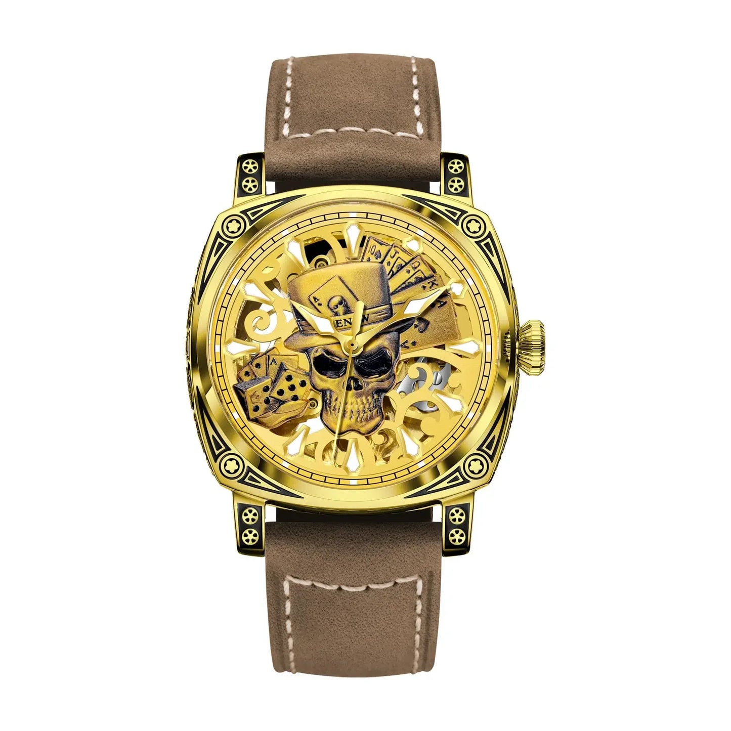 Skull Series Top Brand Luxury Gold Watch - Empire P.E