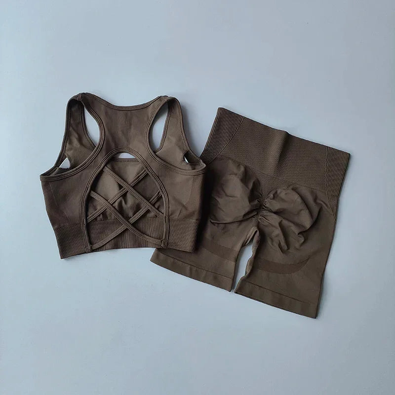 2 PCS Women's Seamless Yoga Set Sexy Sport - Empire P.E