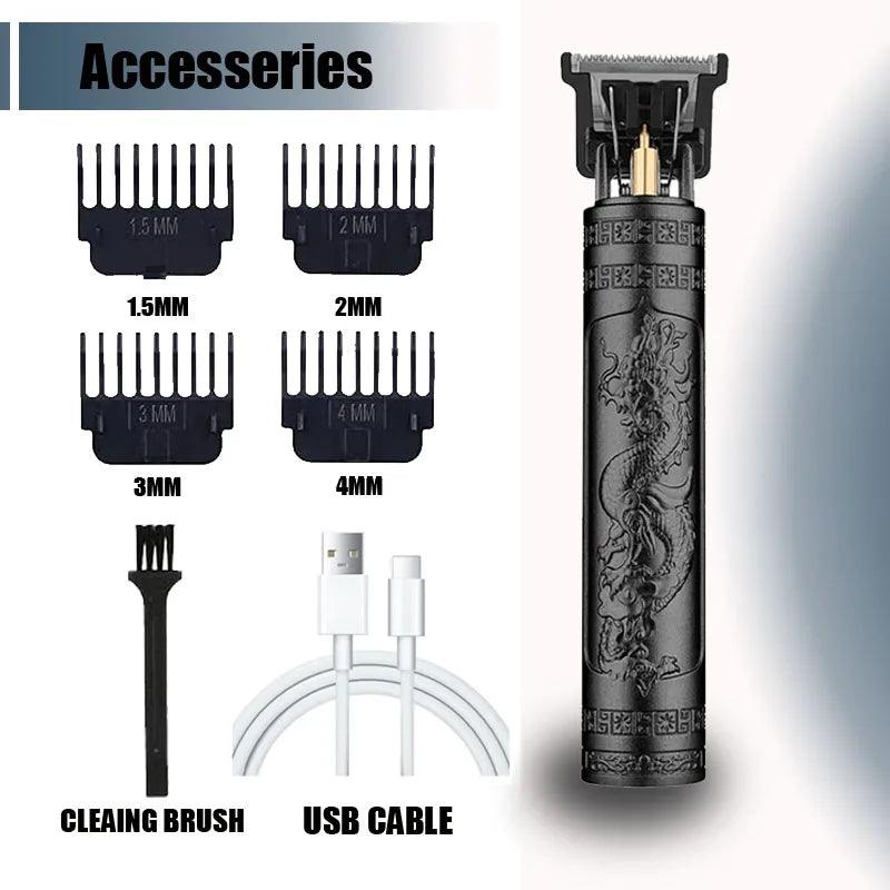 T9 Electric Hair Clipper for Men Professional Barber Shaver Beard Trimmer Body Hair Cutting Machine for Men Dragon Buddha Design - Empire P.E