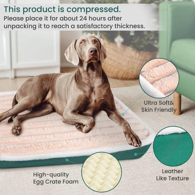 Dog Bed Mat with Zipper Remolvable Pet Mattress for Dog Sleeping Mat Washable Dog Mattress Pet Pad Cushion for Small Medium Pet - Empire P.E