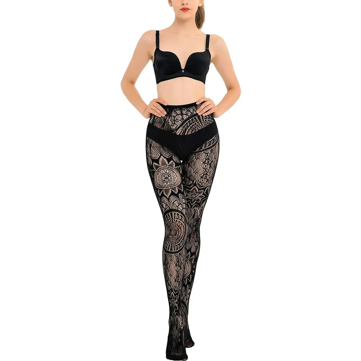 fishnet stockings sexy tattoo lace stockings - Empire P.E