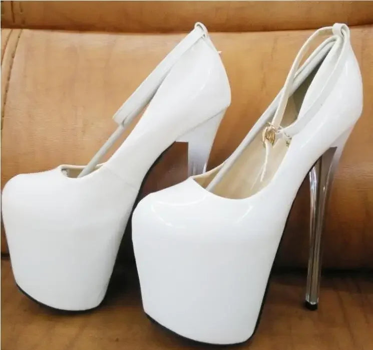 Woman Platforms Pumps Ankle Strap Stilettos - Empire P.E