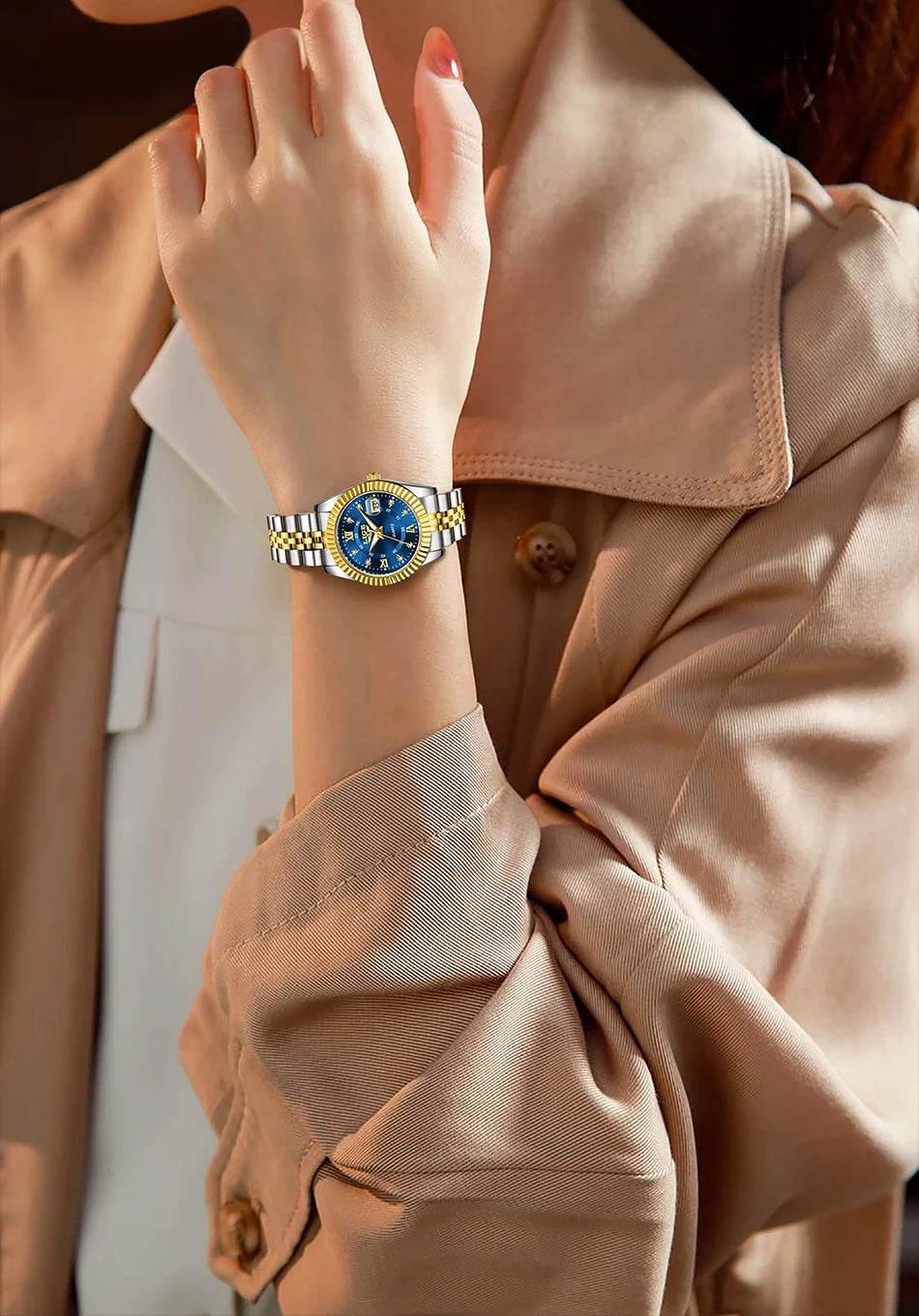LIGE Top Luxury Watches For Women Vintage Fashion Ladies Watch Waterproof Date Stainless Quartz Wristwatches Reloj Mujer 2025 - Empire P.E