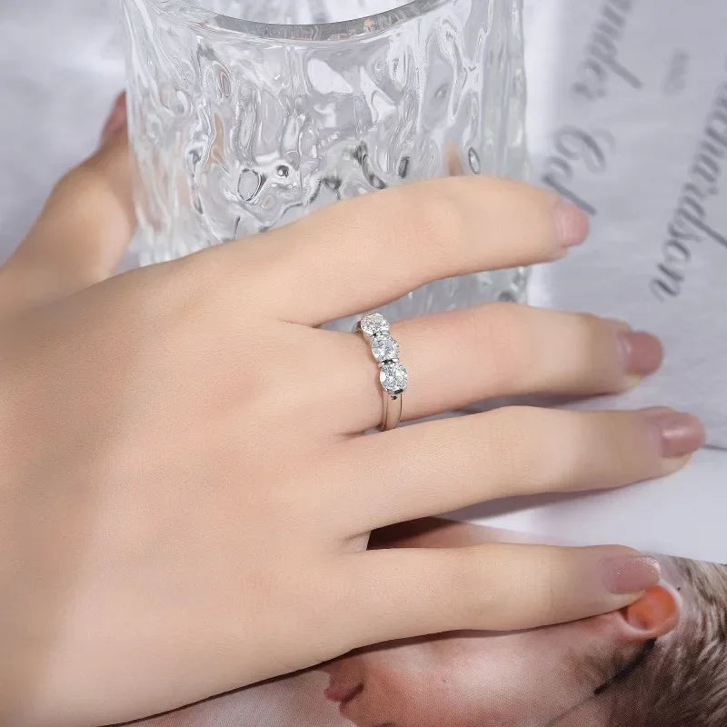 D Color Women Moissanite Ring s925 Silver - Empire P.E