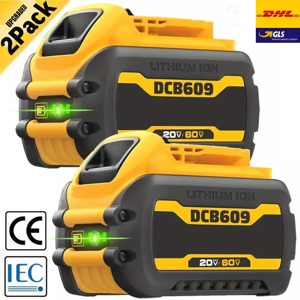 60V 9000mAh For Dewalt DCB609 Battery Replacement Li-ion Battery DCB200 DCB205 DCB606 DCB206 DCB209 DCB182 Power Tool Battery - Empire P.E