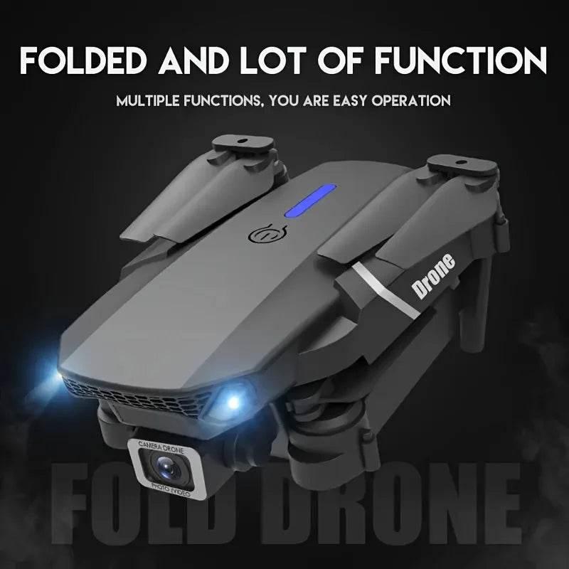 E88 Drone with Dual 4K HD Cameras, Wi-Fi, USB Charging, 1181.1inch Max Altitude, 3m/s Speed, One-Click Return, No GPS,4k drone - Empire P.E