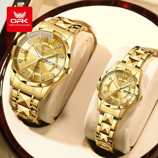 Couple Diamond Gold Watch - Empire P.E