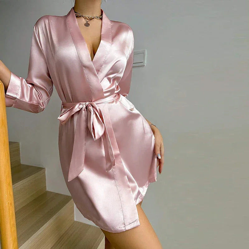 Luxurious Soft Satin Bridesmaid Robe - Empire P.E