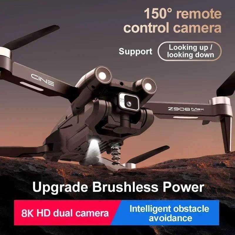 2025 New Z908 Pro /MAX 8K Drone ESC Professional 8K Dron Optical Flow Localization 3sided Obstacle Avoidance Quadcopter Toys - Empire P.E