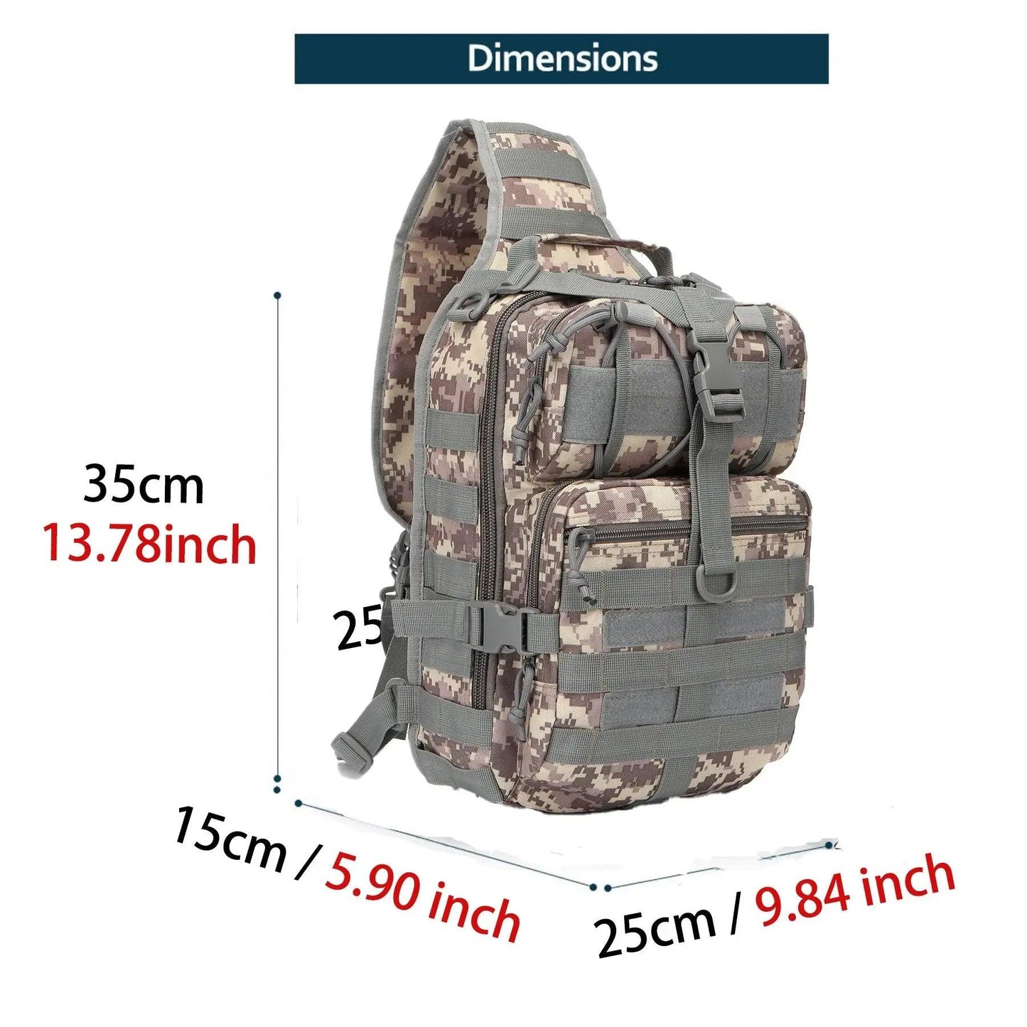 Tactical Assault Pack Sling Backpack Waterproof EDC Rucksack Bag - Empire P.E