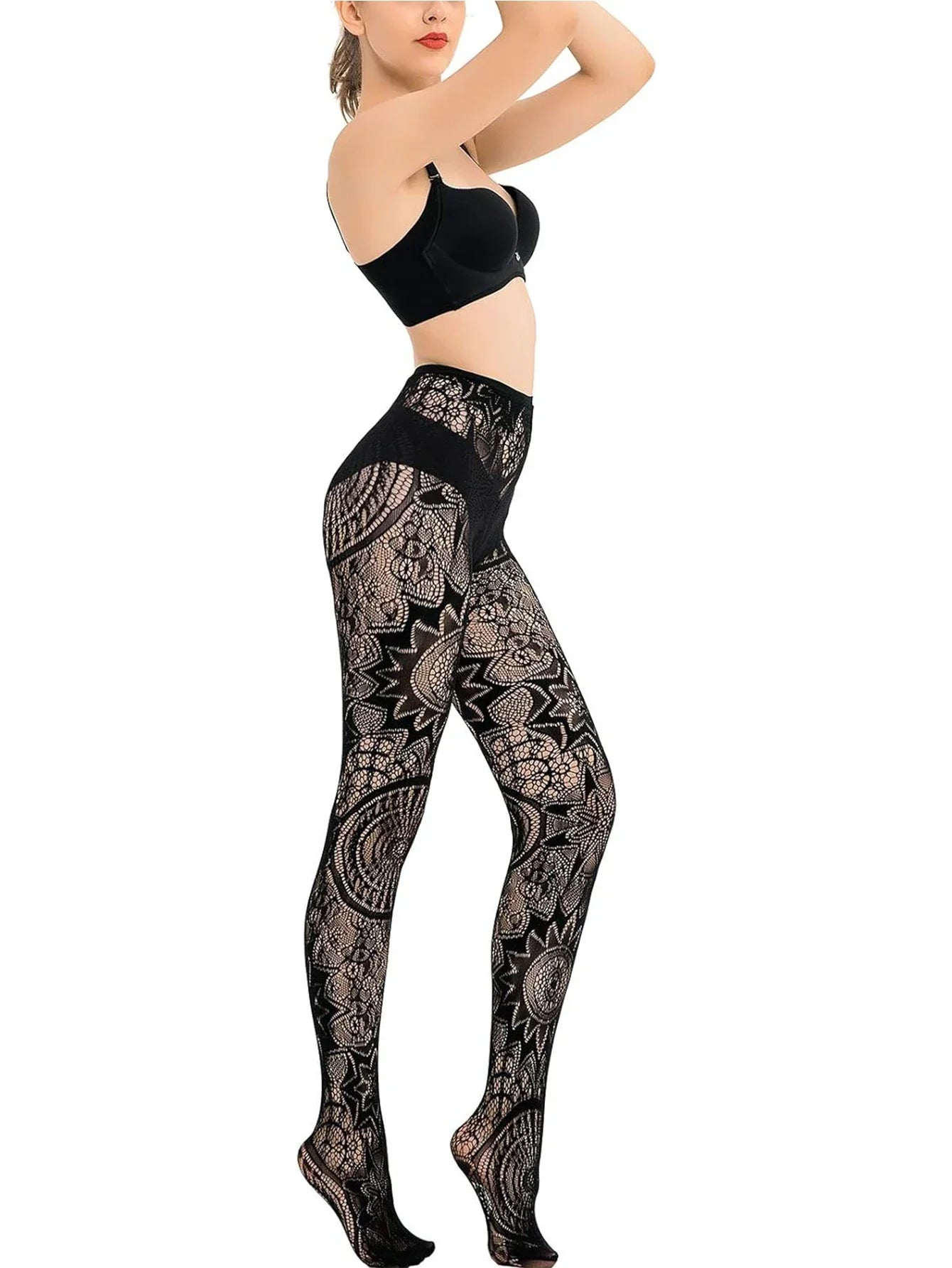 fishnet stockings sexy tattoo lace stockings - Empire P.E