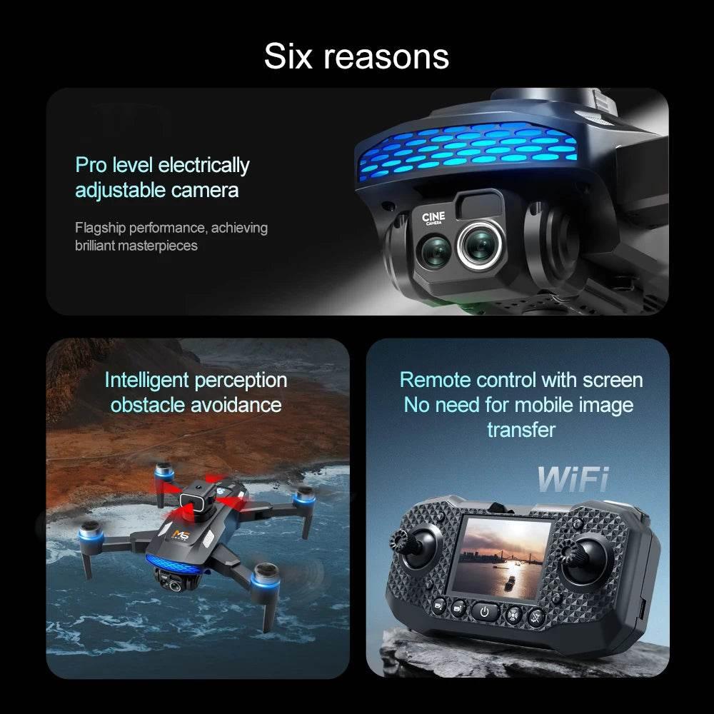 For Xiaomi M6 Drone Professional 8K Camera Drone 5G WIFI FPV UAV With screen remote control RC Dron avoidance Aerial Quadcopter - Empire P.E